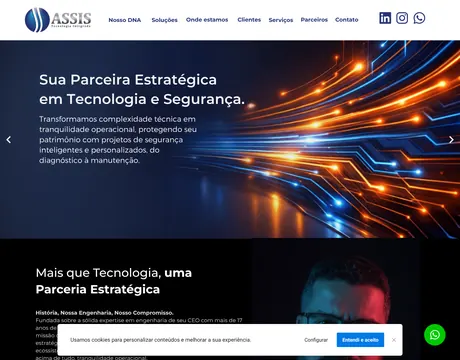 Página inicial do site Assis Tecnologia