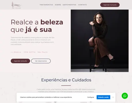 Página inicial do site Dra Laís Leme