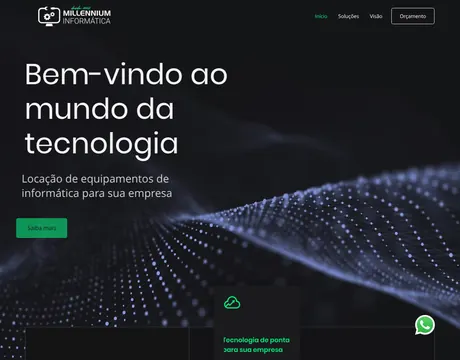 Página inicial do site Millennium Print