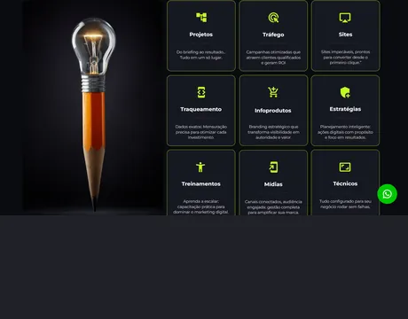 Página inicial do site Strattiva